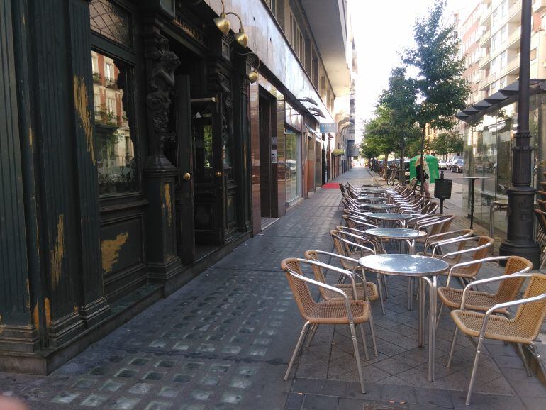 Terraza de un bar de Valladolid