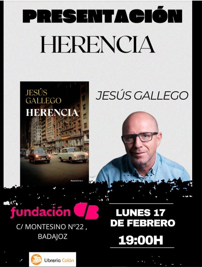 El periodista de la SER, Jesús Gallego, presenta Herencia, el lunes 17 en Fundación CB en Badajoz.