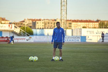 El arandino Álex Izquierdo durante una sesión de trabajo en El Montecillo.