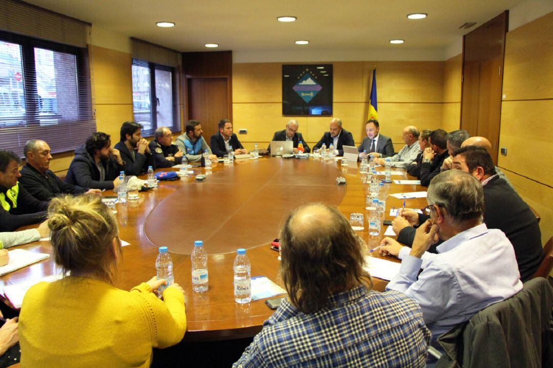 Reunió de la Taula Transversal per a la millora de l’oci nocturn, aquest dimecres al Pas de la Casa.