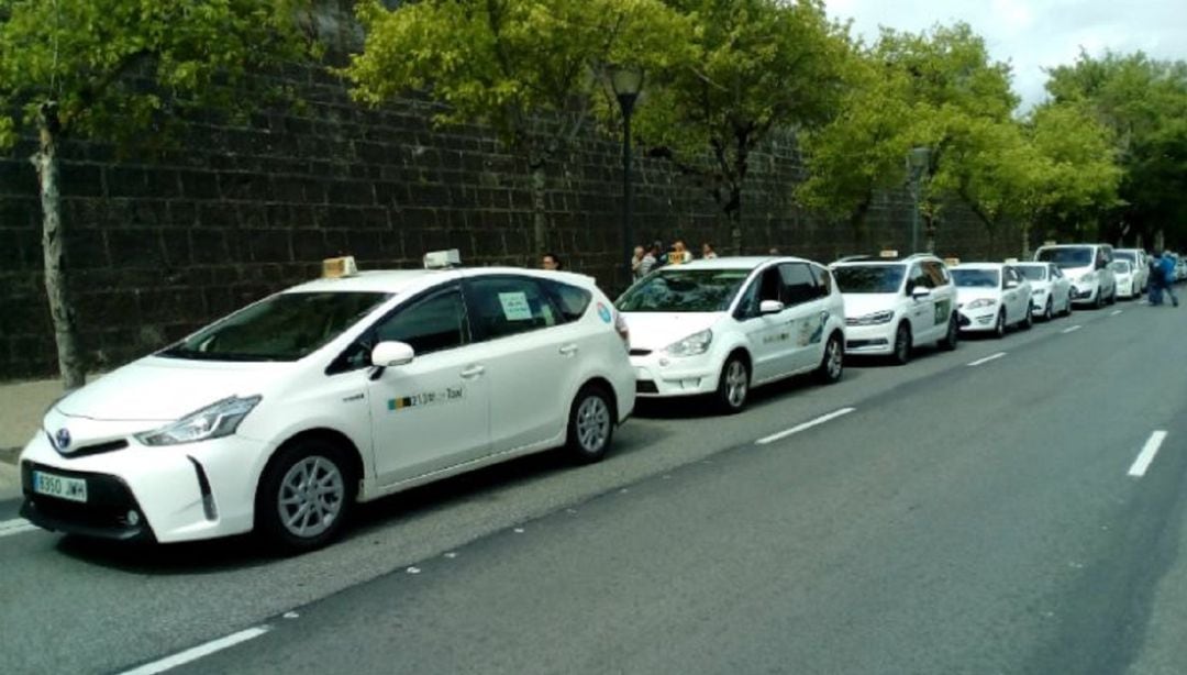 Taxis en la avenida del Ejército en Pamplona