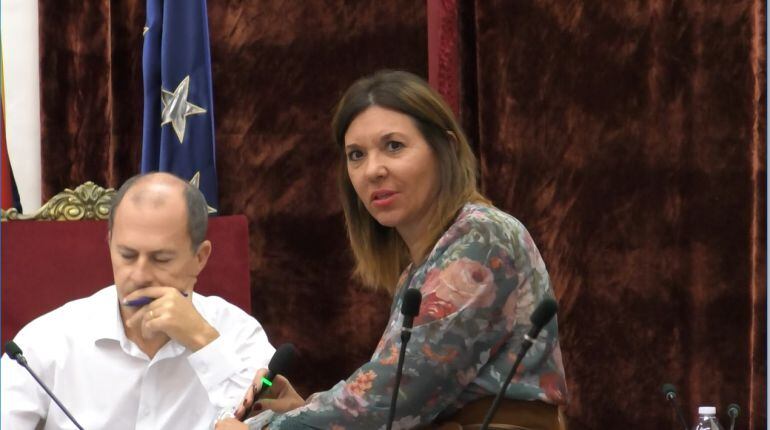 Mercedes Alonso durante un pleno