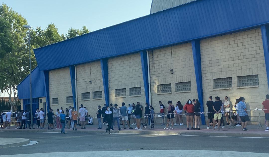 Vacunación del pasado martes en el polideportivo