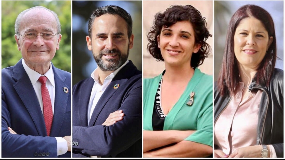 Los candidatos a la alcaldía de Málaga con actual representación en el Ayuntamiento de la ciudad
