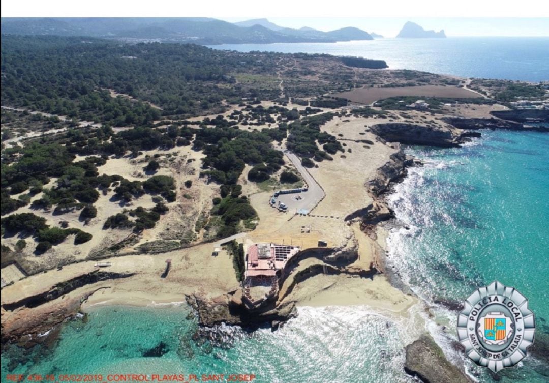 Imagen tomada por el dron de la Policía Local de Sant Josep