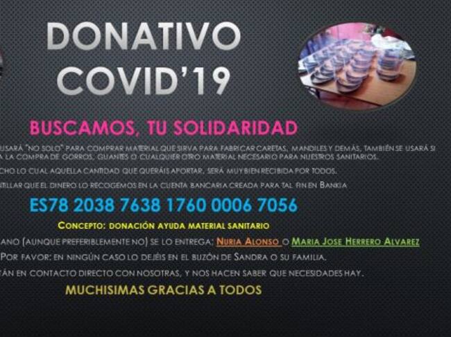 Cuenta para aportar dinero para la compra de materiales