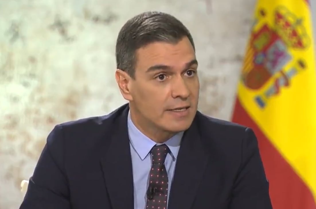 El presidente del Gobierno, Pedro Sánchez, en una entrevista en TVE.