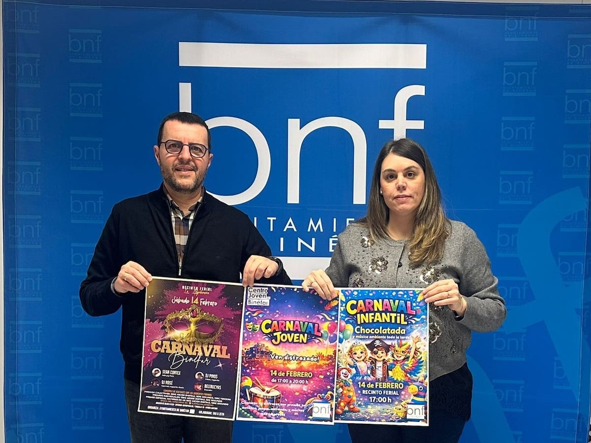 Triple Carnaval en Binéfar el 14 de febrero