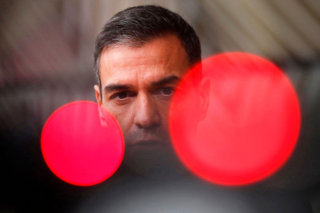 Pedro Sánchez, durante una rueda de prensa