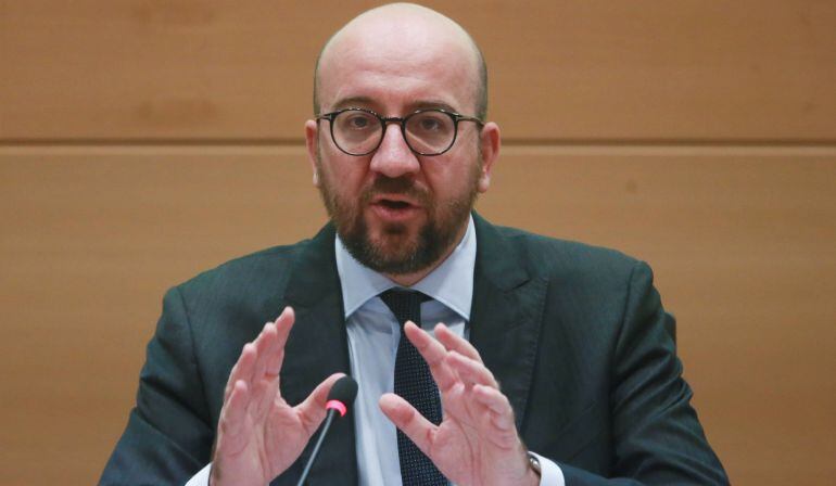 El primer ministro de Bélgica, Charles Michel, responde a preguntas de los diputados sobre la crisis catalana en la Comisión de Interior del Parlamento federal