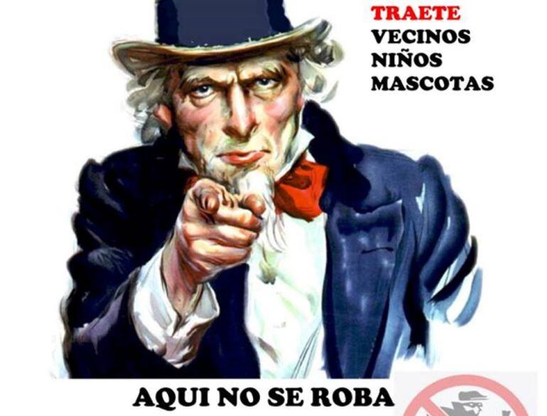 Cartel de la campaña contra los robos