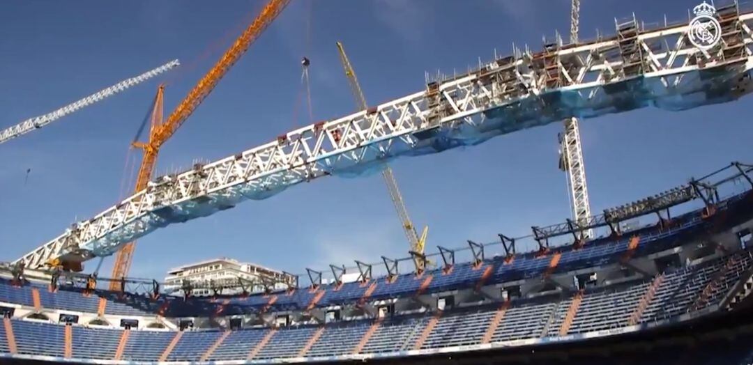 El estadio Santiago Bernabéu, en obras