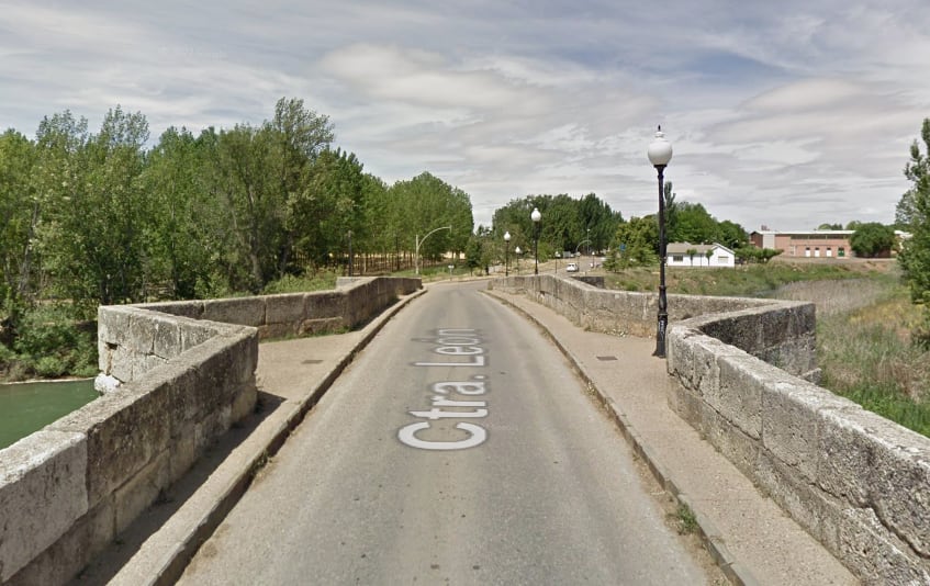 Puente de Canto en Sahagún antes de la restauración