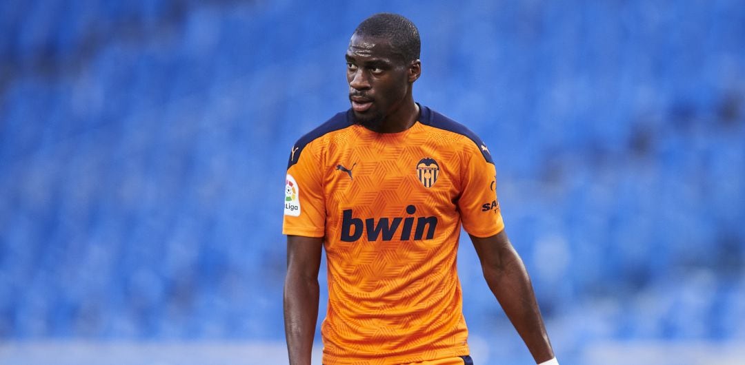 Kondogbia, durante un partido con el Valencia ante la Real Sociedad