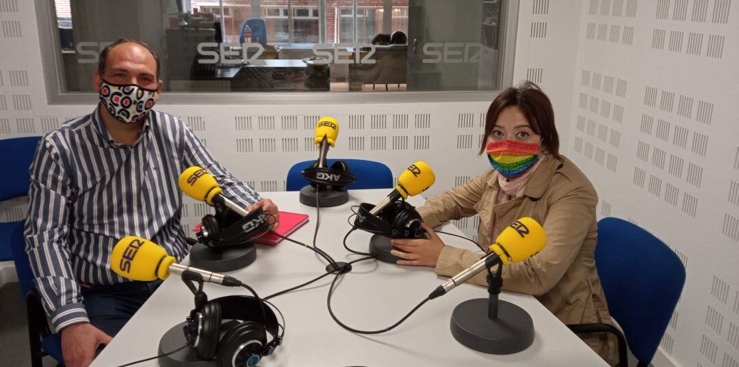 José Manuel Muñoz y Alfonsi Álvarez, en los estudios de Cadena SER Puertollano