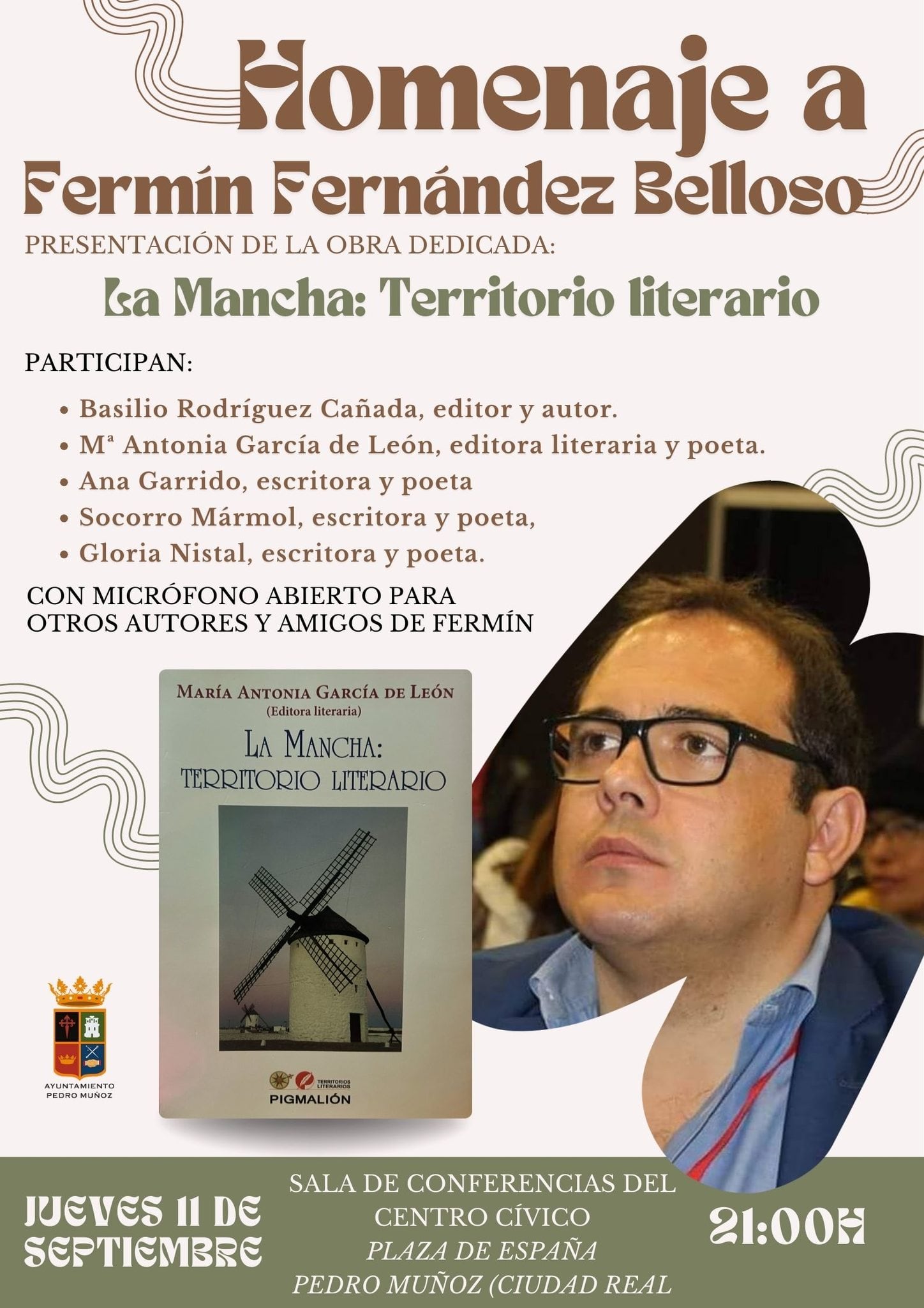 Homenaje al escritor pedroteño Fermín Fernández Belloso