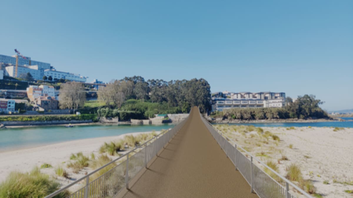 La asociación de Ciclistas Crunia apoya la pasarela de la Xunta sobre la ría de A Coruña y propone hasta tres