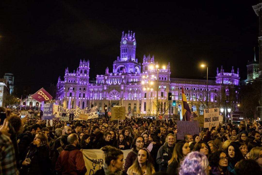 Manifestación del pasado 8 de marzo en la Plaza de Cibeles de Madrid.