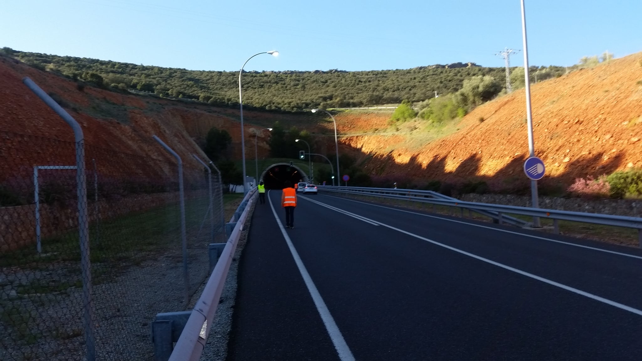 Imagen de archivo de uno de los simulacros realizado en el túnel de Los Yébenes (Toledo)