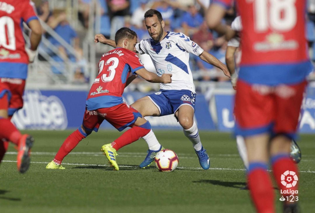 Fran Villalba, durante el partido frente al Tenerife la pasada jornada.