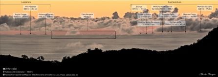 Debido al efecto &quot;Fata Morgana&quot;, la formación de la imagen está condicionada por la refracción de la luz