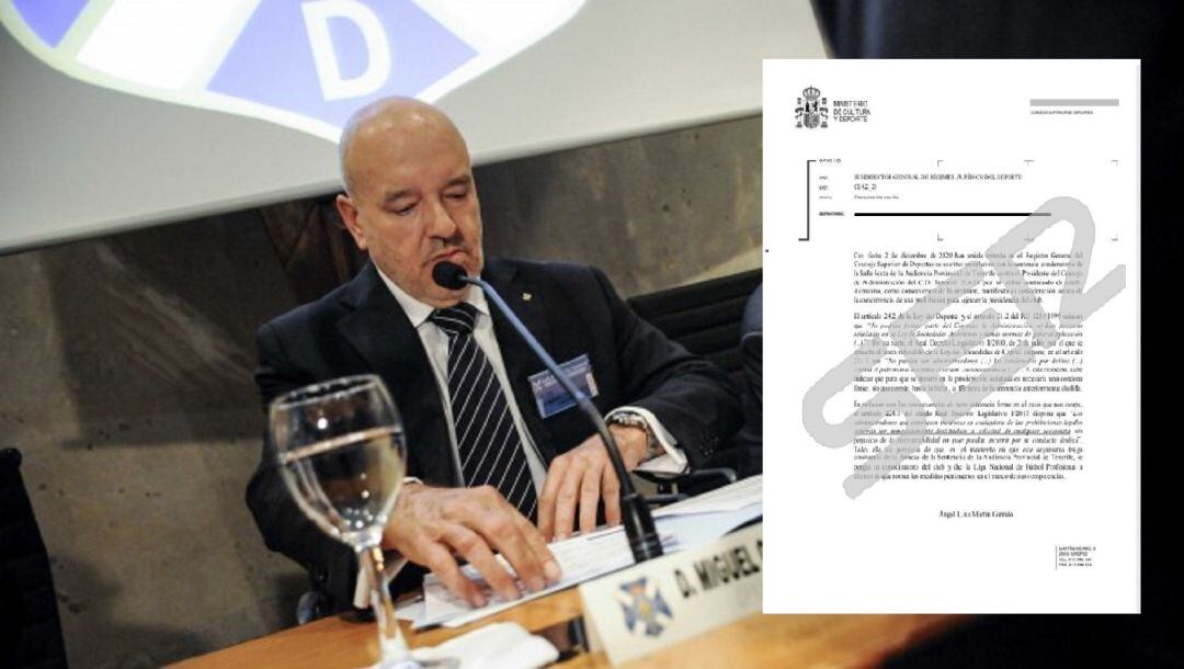 Miguel Concepción, presidente del CD Tenerife, abocado a la difícil situación que detalla el documento que avanza la SER.