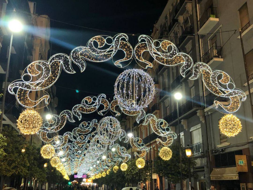 Foto de archivo de calles iluminadas en València