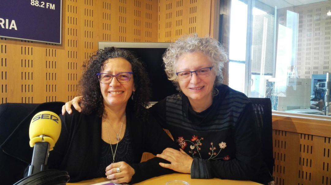 Adriana y Gladys en los estudios de la SER 