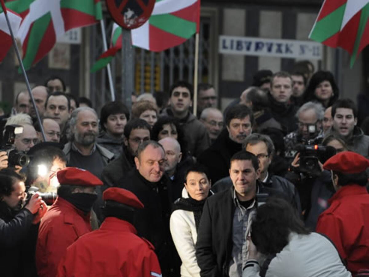 Arnaldo Otegi a su llegada a los juzgados de Bilbao