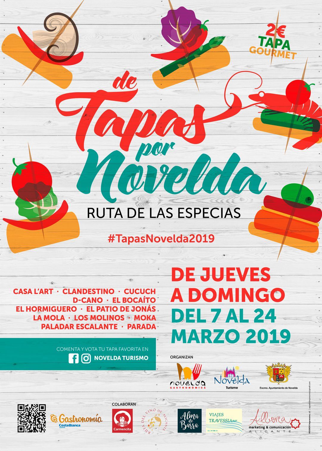 Novelda celebra la ruta del tapeo hasta el 24 de marzo