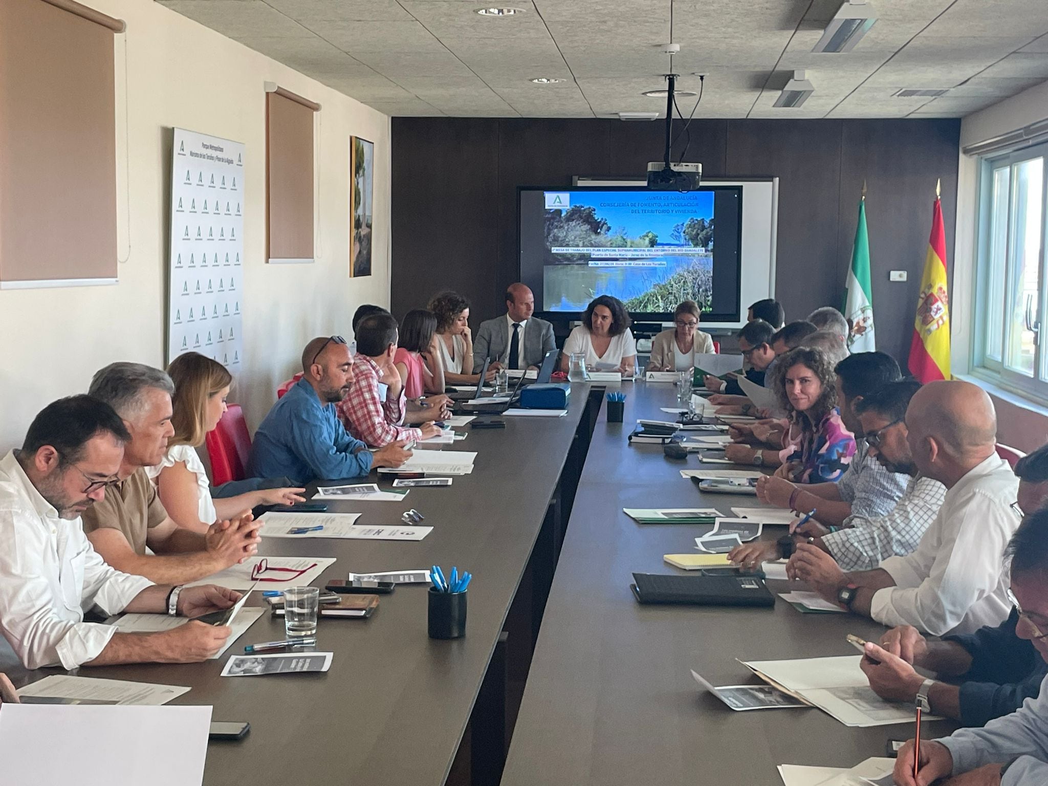 Celebración de la mesa de trabajo del Plan Especial Supramunicipal del entorno del río Guadalete