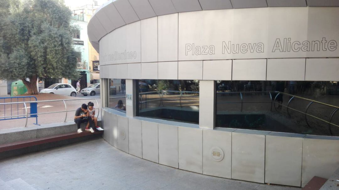 Aspecto que presentaba este lunes el acuario de la Plaza Nueva.