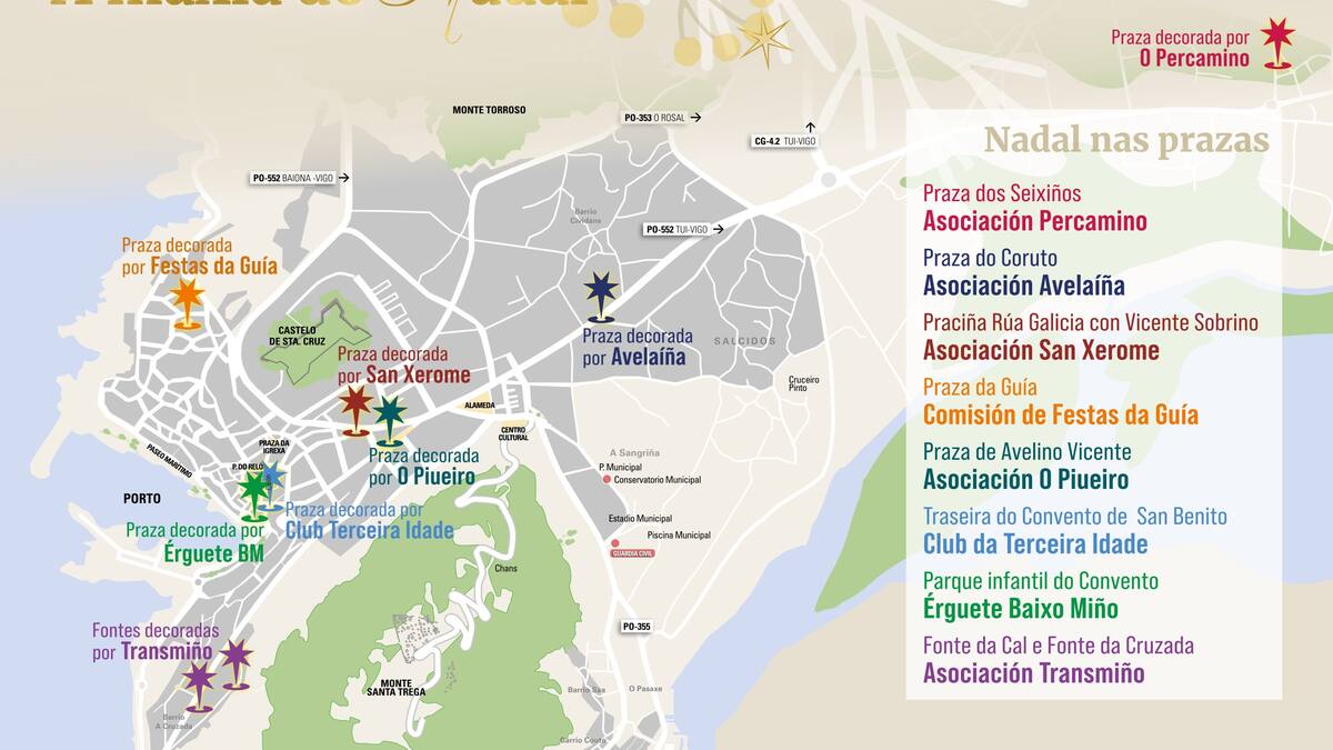 La visita de Papá Noel y la carrera de San Silvestre, para la víspera de la Nochebuena en A Guarda