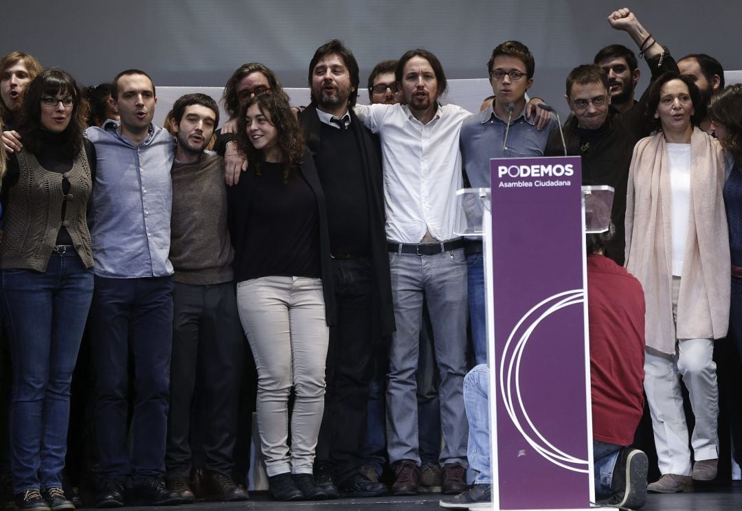 El acto de clausura de la Asamblea Ciudadana en la que se dio a conocer la dirección de Podemos en noviembre de 2014