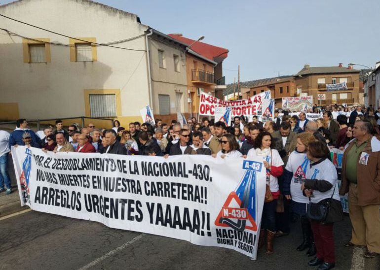 Manifestación celebrada en Puebla de Don Rodrigo, hace varios meses.