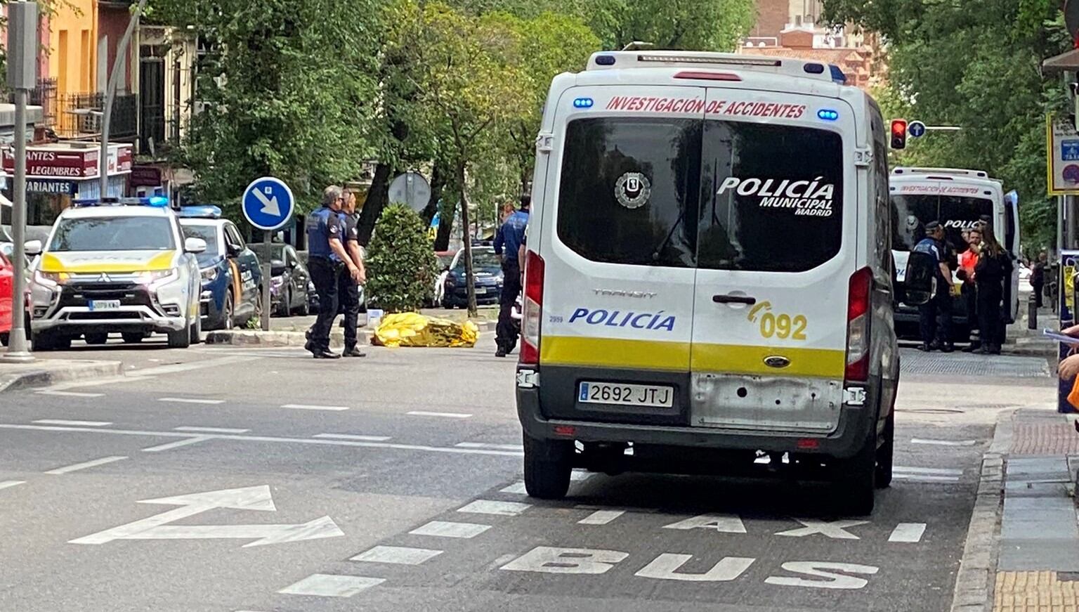 Imagen del atropello mortal ocurrido este jueves en el Paseo de Extremadura, en Madrid