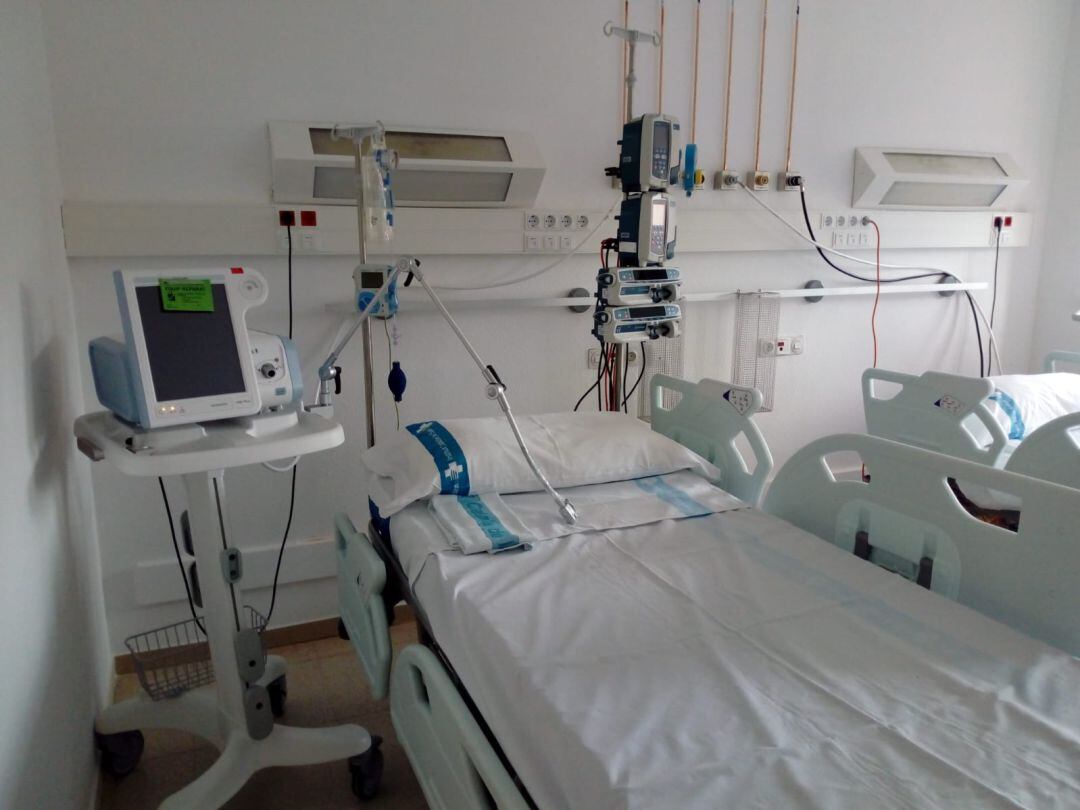 Llits de la novena planta de l'hospital Trueta