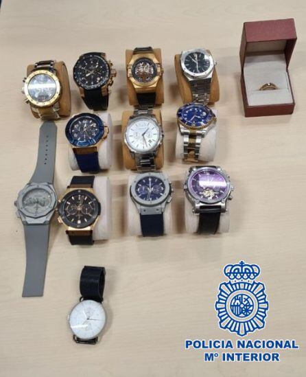Relojes requisados a los detenidos