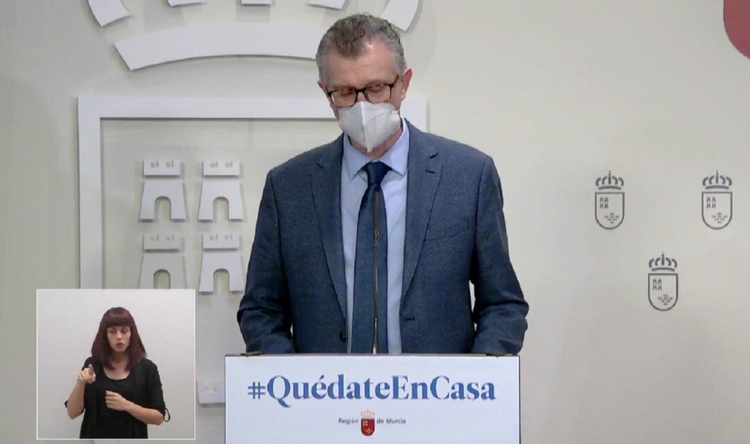 El consejero de Salud, Juan José Pedreño