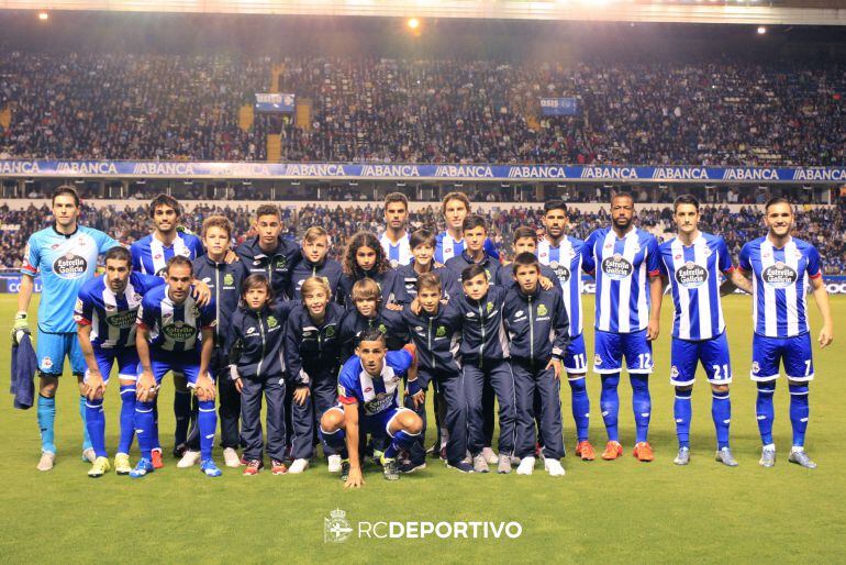 El primer equipo del Depor, con la cantera