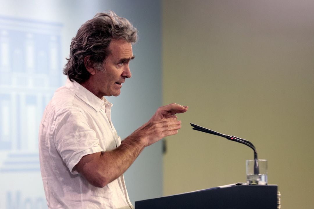 El director del Centro de Alertas y Emergencias Sanitarias del Ministerio de Sanidad, Fernando Simón, durante una rueda de prensa sobre la gestión de la crisis del Covid-19, en Madrid