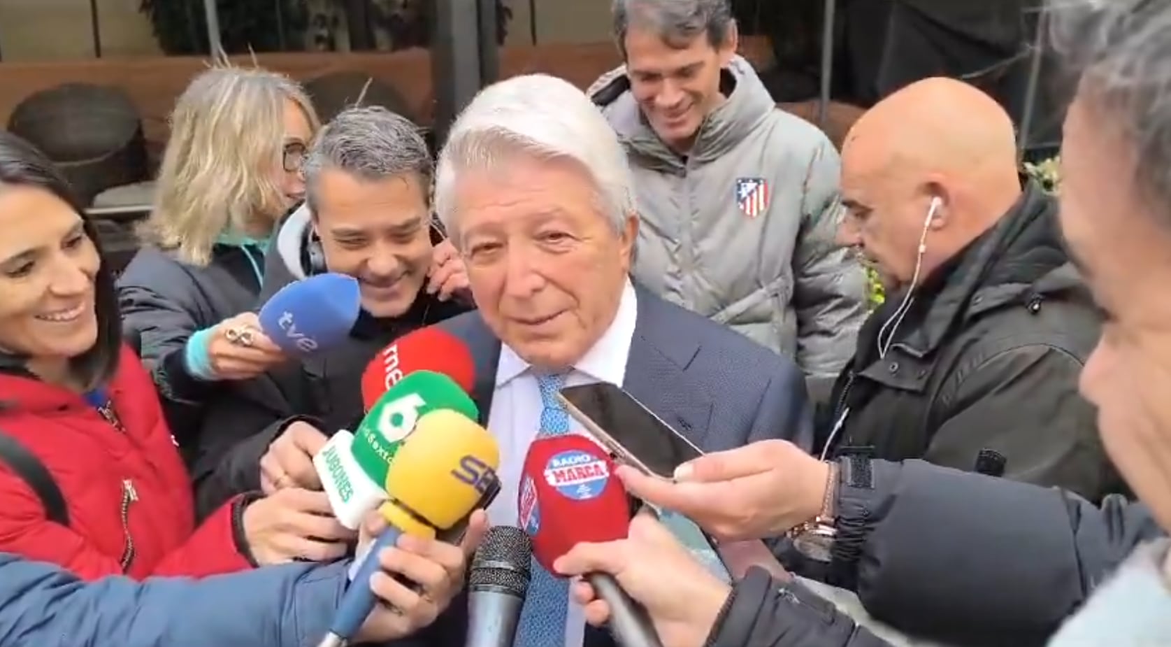 Enrique Cerezo, en la previa del partido del Atlético de Madrid en Champions League