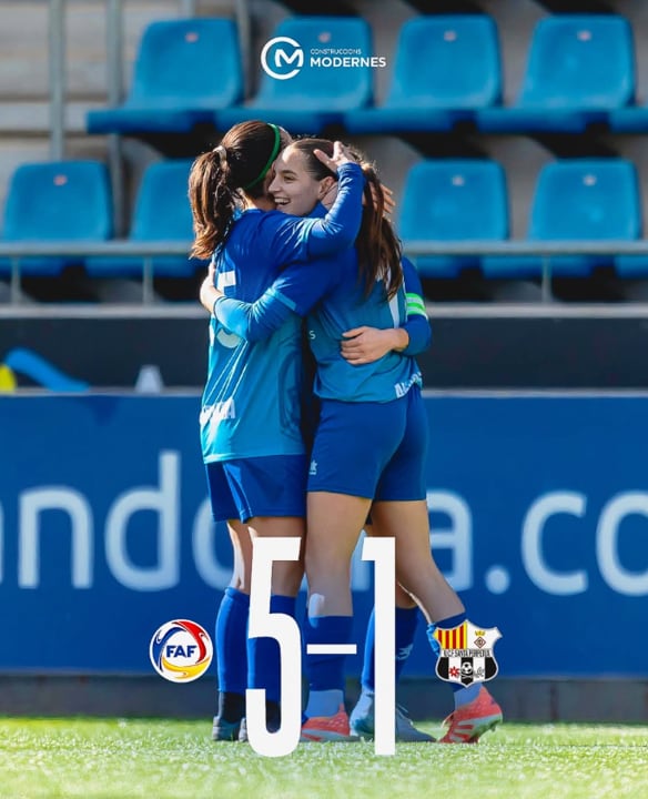 L'Enfaf femení superar per 5 a 1 el Santa Perpètua i ja son quartes a Primera Divisió