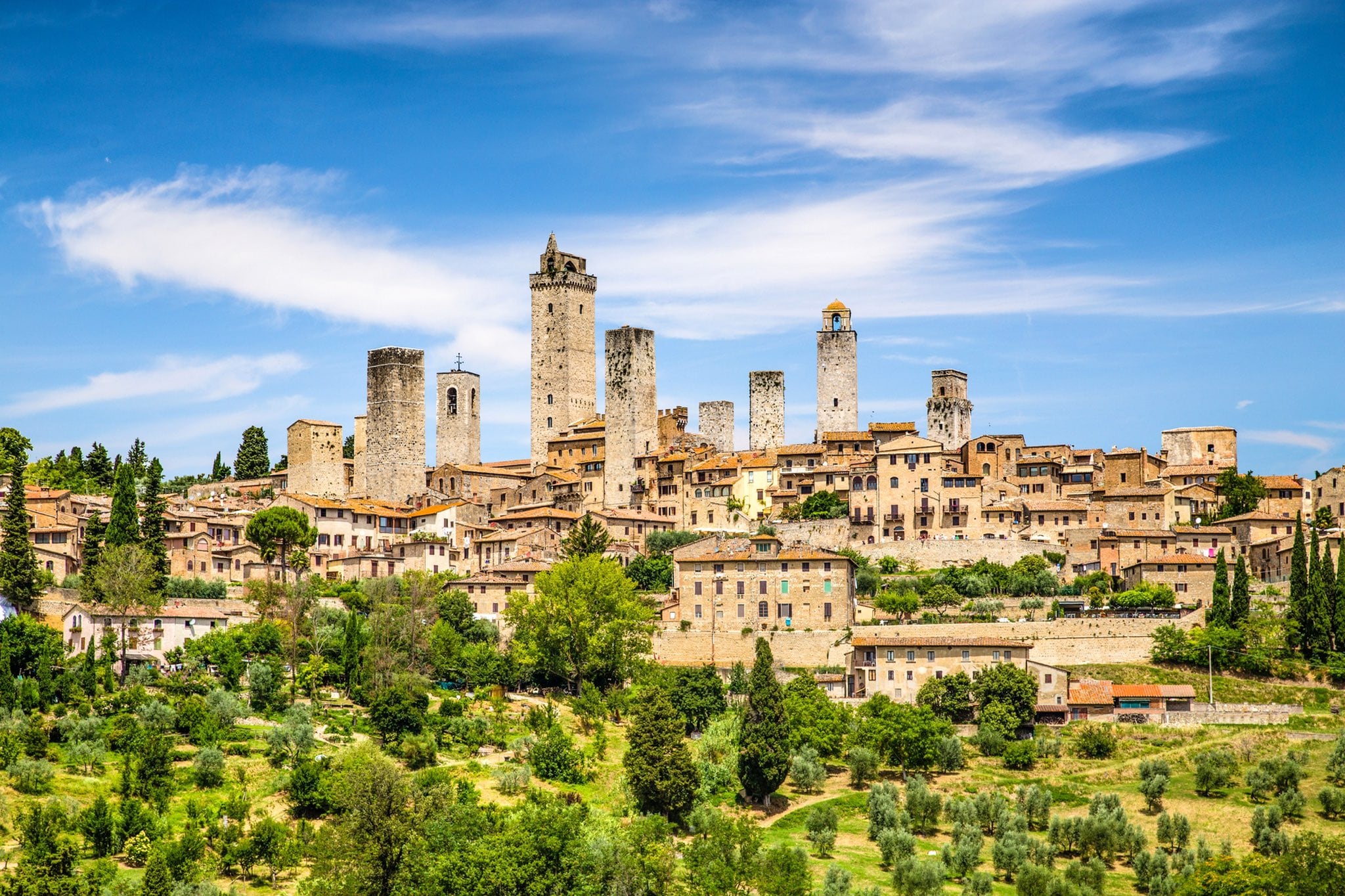 Vista de la localidad italiana de San Gimignano con sus rascacielos medievales.