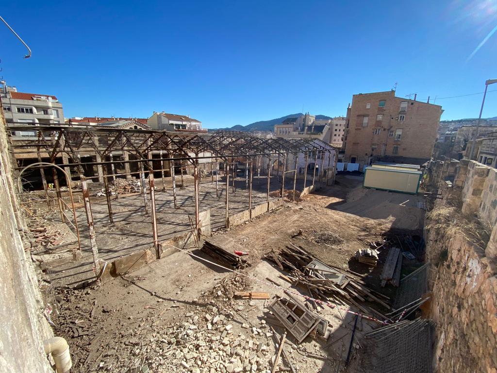 Trabajos de rehabilitación del antiguo complejo industrial de Rodes en Alcoy