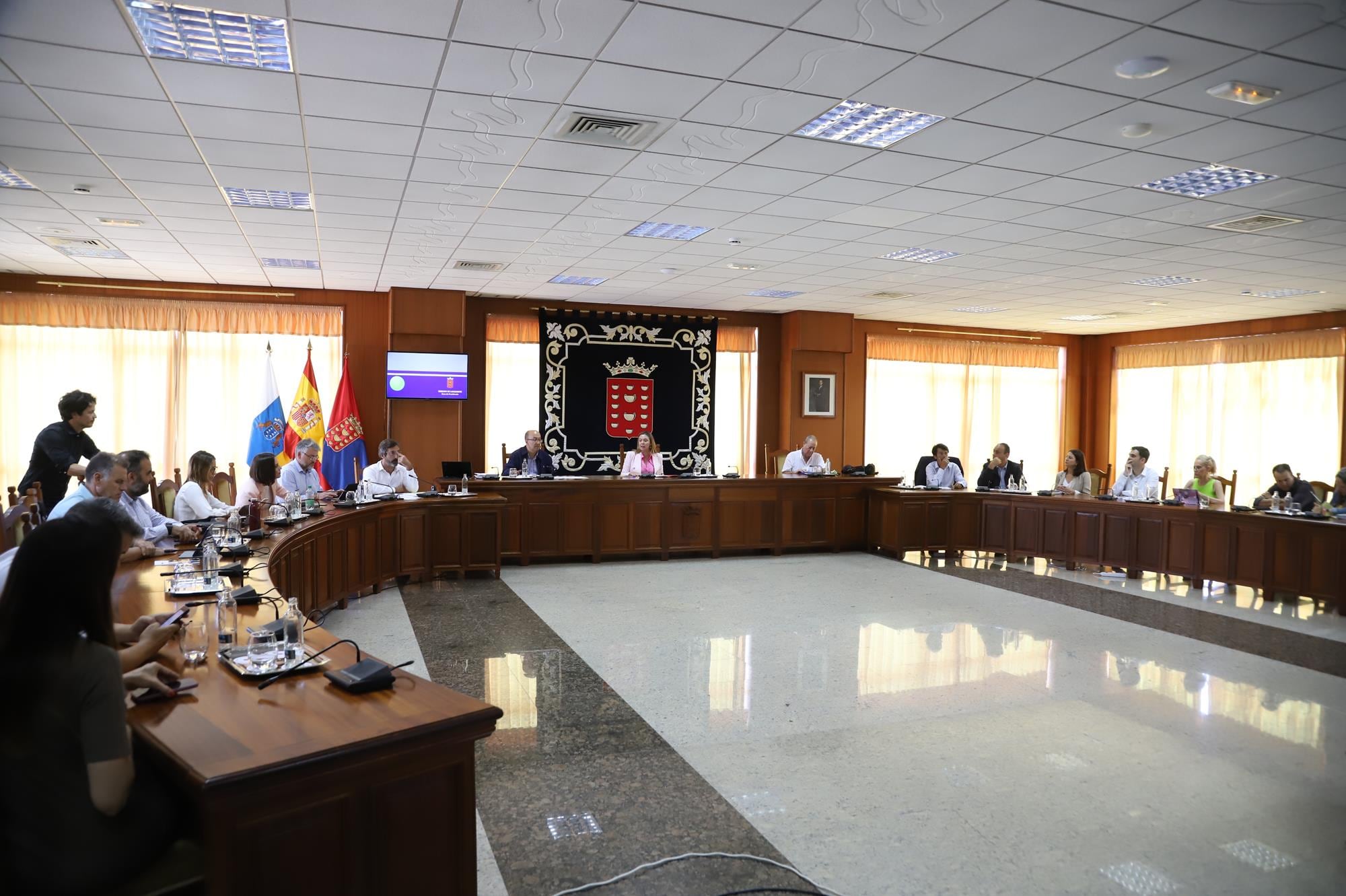 Un momento del pleno extraordinario sobre Vivienda del Cabildo de Lanzarote.