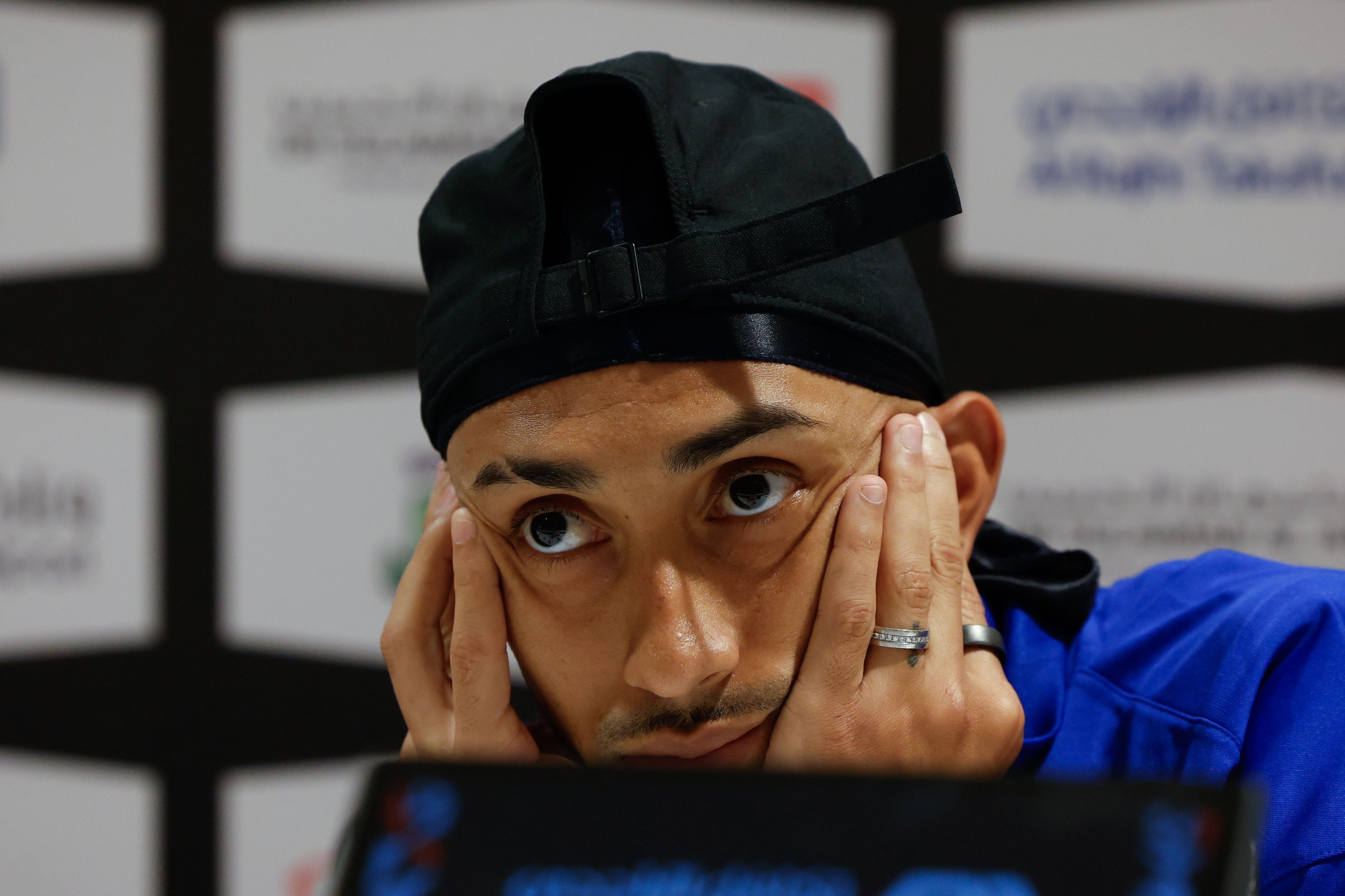 Raphinha, en la rueda de prensa previa al Athletic Club - FC Barcelona de Supercopa de España. EFE/ Alberto Estévez