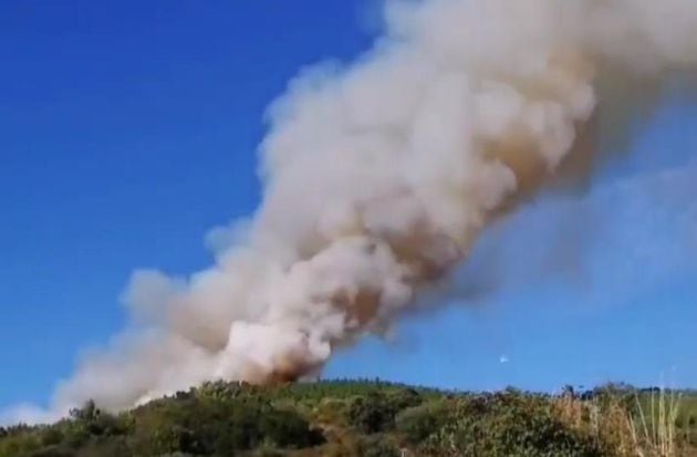 Imagen del fuego desde Berlanga