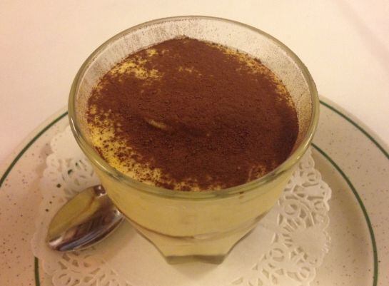 Tiramisú: su fuerte no es la presentación, su fuerte es el sabor.