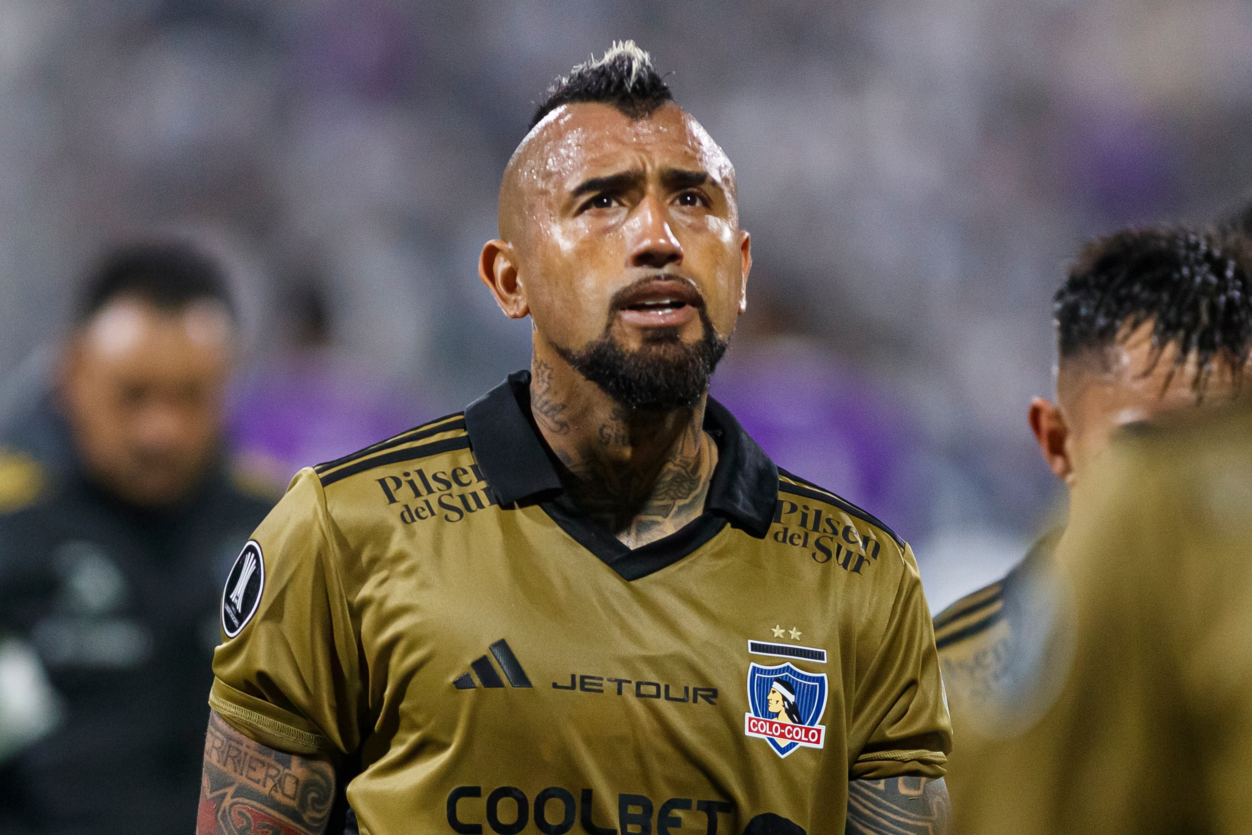 Arturo Vidal, al término de un partido con Colo Colo